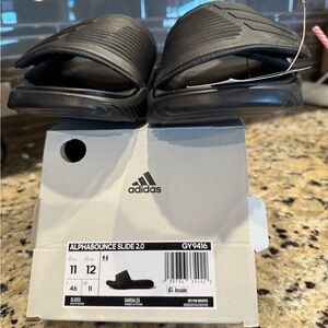 🖤🩶🤍MENS NEW IN BOX ADIDAS ALPHABOUNCE SLIDE 2.0 SIZE 11🤍🩶🖤